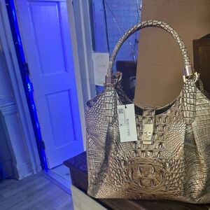 Brahmin Tan Crocodile Embossed Women's Bag